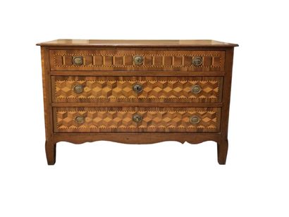 Partially antique rustic chest of drawers,...