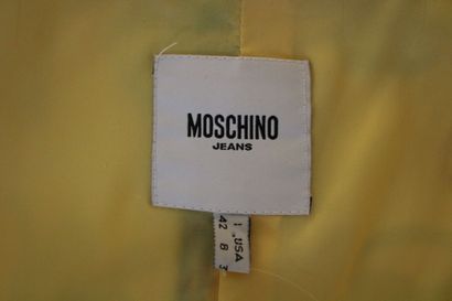 null MOSCHINO Jeans,Vest blazer in cotton with a floral motif on a yellow background,...