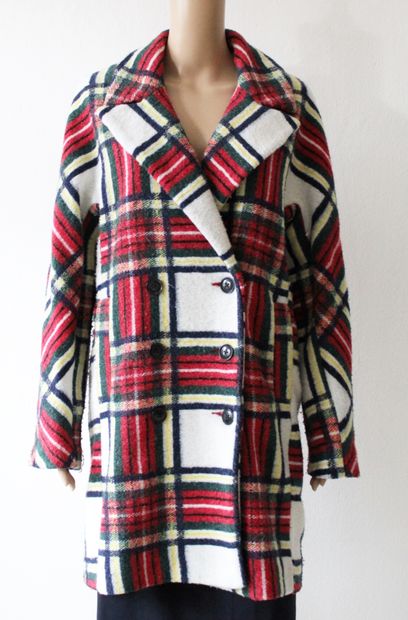 null DESIGUAL, Oversized tartan coat, double breasted
Size 38/40