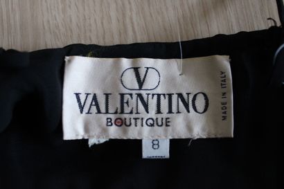null VALENTINO Boutique, Long evening dress in black silk chiffon, with thin straps...