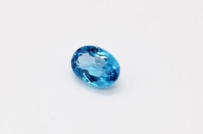 null *Unmounted blue topaz 8.44 carats, heated - CERTIFICATE GRA