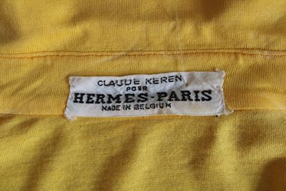 null HERMES (Claude Keren pour), Plain yellow cotton blouse 
Size 38/40