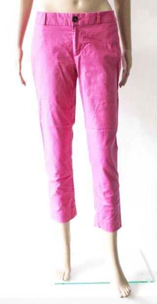 null TOMMY JEANS and BANANA REPUBLIC, short denim skirt, frayed hem and pink pants,...