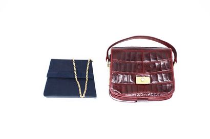 null Set of two bags, including a GUY LAROCHE evening bag with chain, the second...