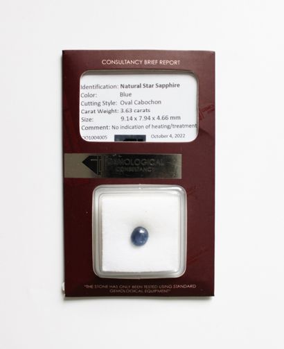 null *Unmounted, unheated Burma sapphire 3.63 carats - CERTIFICATE GCI