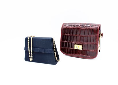 null Set of two bags, including a GUY LAROCHE evening bag with chain, the second...