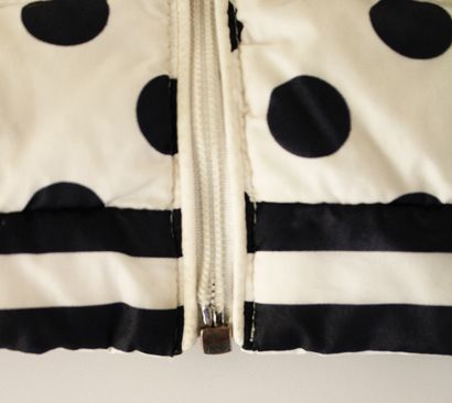 null MONCLER, Children's down jacket, cream with black polka dots, 90% down and 10%...