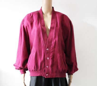 null LIBERTY, Fuchsia silk jacket, good condition, 
size S oversize