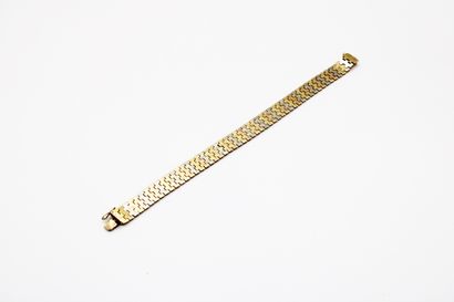 null 750 yellow and white gold bracelet, articulated links, safety clasp
length 18.5...