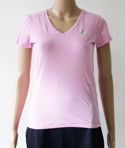 null MOSCHINO and Ralph Lauren, Two short-sleeved t-shirts in white and pink cotton,...