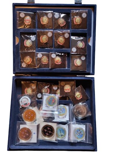 null Collection of Swiss Patrol pins and coins
15 boxes, one large