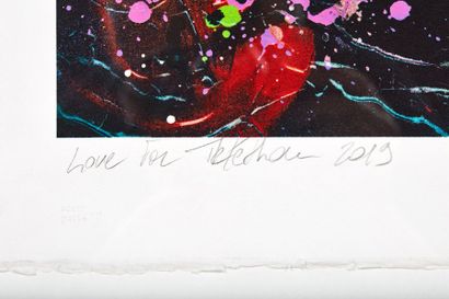 C215 (né en 1973) Lithographie en couleurs.
Signé en bas à droite.
Cachet de l'artiste...