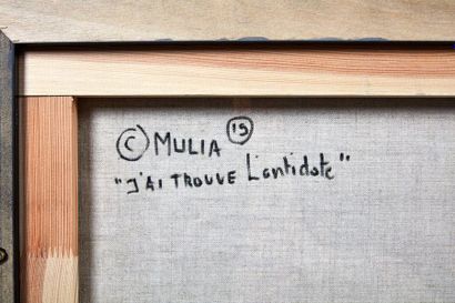 ©MULIA (née en 1972) J'ai trouvé l'antidote, 2019
Technique mixte sur toile.
Signé...
