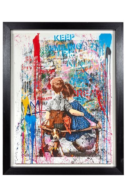 Mr BRAINWASH (né en 1966) Work well together
Lithographie rehaussée.
Signé en hauteur...