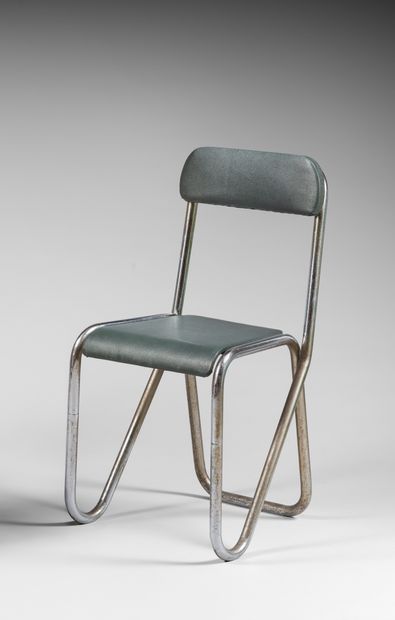 SORNAY André (1902-2000) SORNAY André (1902-2000)
Chaise à structure en tube d'acier...
