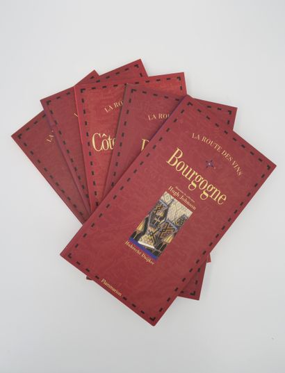 null Set of 5 books " La route des Vins", Flammarion edition including : 1 Burgundy,...