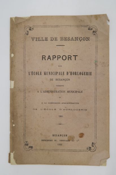 [Besançon]. VILLE DE BESANCON. Report on...