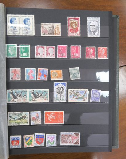 null Set of seven albums or binders of incomplete stamps, various countries including...