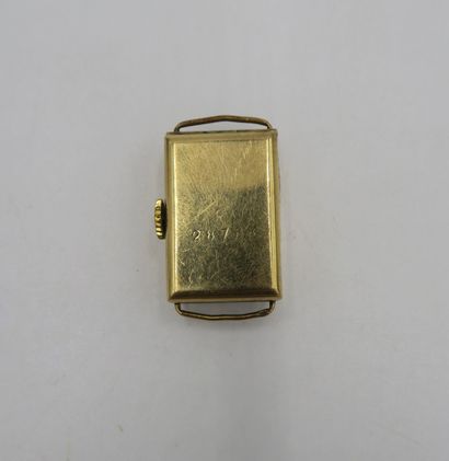 null 18K yellow and white gold ladies' watch case in 1930 with ears of wheat decoration,...