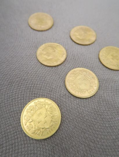 null Seven 20 franc gold coins, Switzerland

Sales charge 10% excl. tax, i.e. 12%...