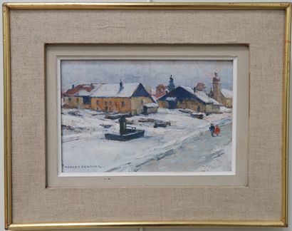 null Robert FERNIER (Pontarlier, 1895 - Goux-les-Usiers, 1977)
Winter in the Village,...