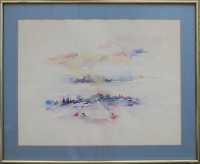 null François BLESSEMAILLE (20th-XXIst century)
Composition
Watercolor on paper,...