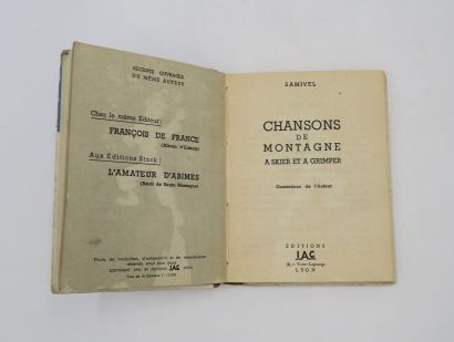 null SAMIVEL, Chansons de montagne, Editions Lac, 1941, in-12. 
(Wear to binding...