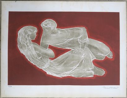 null Pierre BICHET
Les amoureux II, 1962
Color lithograph, signed lower right and...