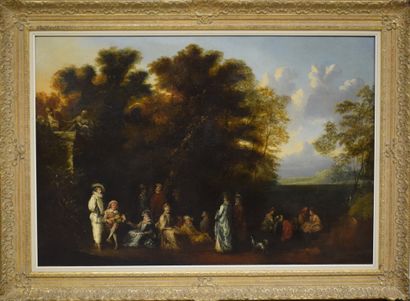  Antoine WATTEAU (1684-1721), d'après

Fête galante

Huile sur toile rentoilée

Non... Gazette Drouot