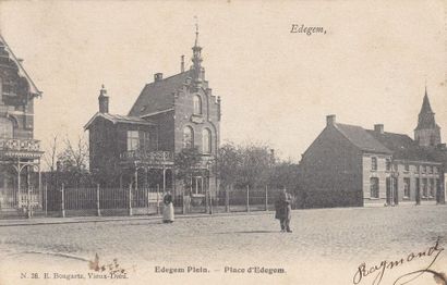 null 
EDEGHEM (27), Anvers (7), Contich (1). Ensemble 35 cartes postales, époques...
