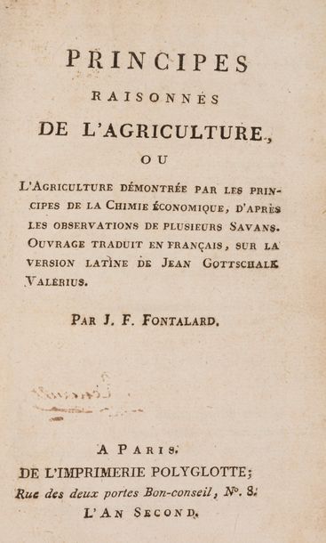 null 
Jean GOTTSCHALK VALÉRIUS - Principes raisonnés de l'agriculture ou L'Agriculture...