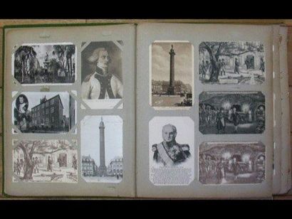 [Ier Empire] Napoléon Bonaparte. Environ 340 cartes postales. Album in-4, pleine...