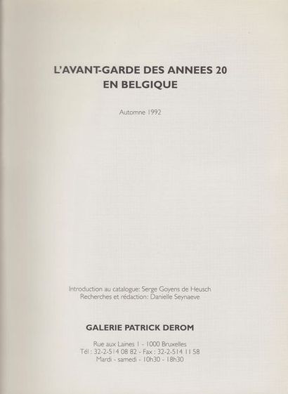 null 
BAUGNIET, FINCH, BUISSERET, G. LEMMEN, R. WOUTERS. Lot de 9 catalogues ou monographie...