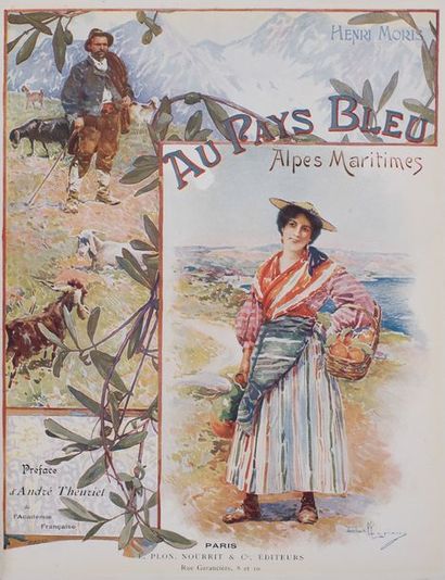 null 
Henri MORIS - Au Pays bleu (Alpes maritimes). Illustré d'aquarelles d'Émile...