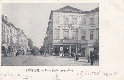 null 
BRUXELLES. Ensemble 169 cartes postales, époques diverses, dont 59 de Laeken.
...