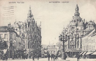 null 
BELGIQUE: Anvers, La Côte, Verviers... Environ 115 cartes postales, époques...