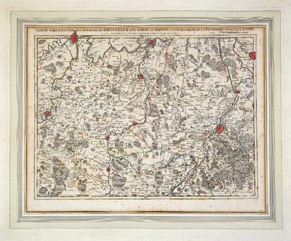null 
[BELGIQUE] Eugenius Henricus FRICX - Carte particulière des environs de Bruxelles,...