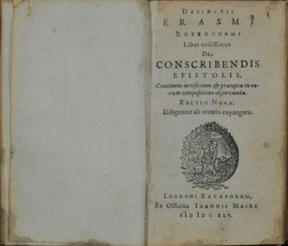 null 
Desiderius ERASMUS - Liber utilissimus de conscribendis epistolis, continens...