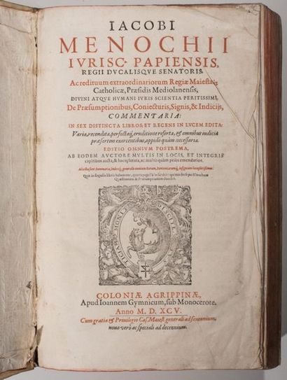 null 
Jacobus MENOCHIUS - De Praesumptionibus, conjecturis, signis, et indiciis,...