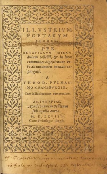 null 
Octavianus MIRANDULA - Illustrium poetarum flores [...] nunc vero ab innumeris...