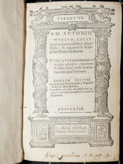 null 
[1565 PLANTIN] Publius TERENTIUS AFER - [Opera]. Terentius a M. Antonio Mureto....