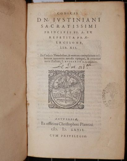 null 
[1567 PLANTIN] JUSTINIEN - Codicis Dn. Iustiniani Sacratissimi Principis PP....
