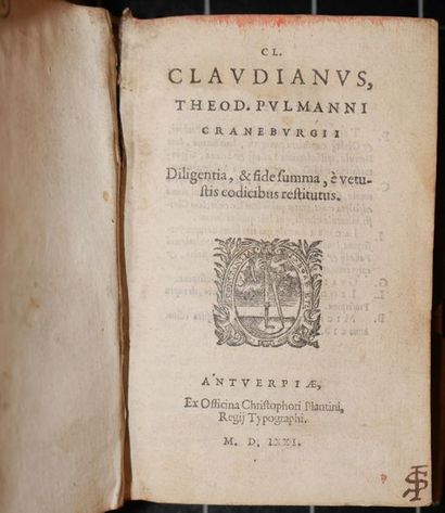 null 
[1571 PLANTIN] Claudius CLAUDIANUS [= CLAUDIEN] / Martin DEL RIO / AVIANUS...