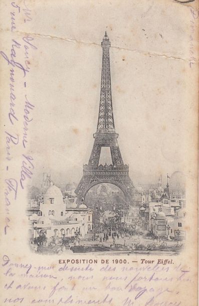 null 
PARIS : EXPOSITION 1900. Lot de 9 documents et 19 cartes postales.

- Exposition...