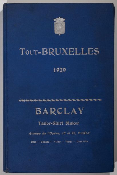 null 
TOUT-BRUXELLES 1929. Annuaire mondain de la société bruxelloise. XXXIIIIe année.
Bruxelles,...