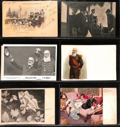 null 
LÉOPOLD II. 82 cartes postales : caricatures ou historiques.

Dont quelques...