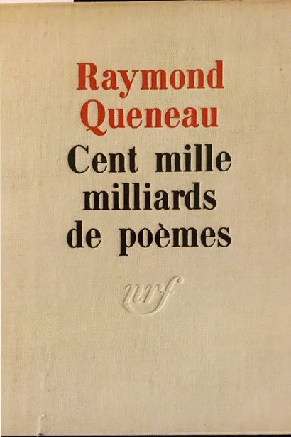 null 
Raymond QUENEAU - Cent mille milliards de poèmes. Postface de François Le Lionnais.
Paris,...