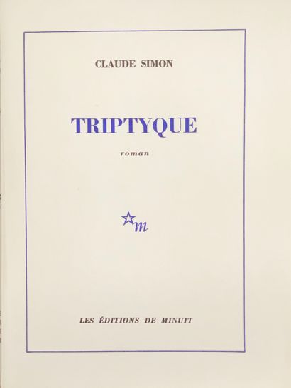null 
Claude SIMON - Triptyque.
(Paris), Minuit, (1973). In-8, broché.

ÉDITION ORIGINALE....