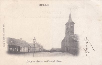 null 
OOSTACKER (26) and MELLE (9). Set of 35 postcards having circulated in 1903...