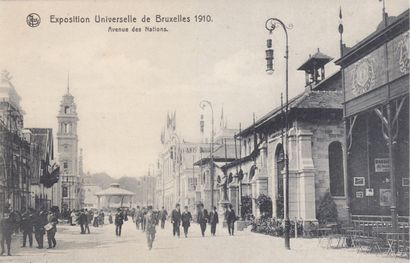 null 
WORLD EXHIBITION BRUSSELS 1910. About 110 postcards.

